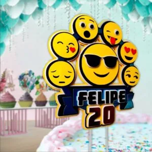Topo de Bolo Emoji - Arquivo Digital