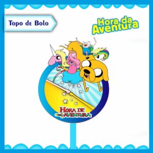 topo de bolo hora da aventura arquivo digital decoracao bolo