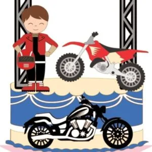 Topo de Bolo Motociclista - Arquivo Digital 6 Topo de Bolo Motociclista - Arquivo Digital