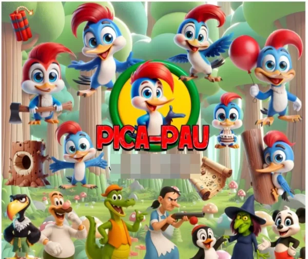 Transforme com o Kit Digital Pica-Pau 3D em Formato PNG